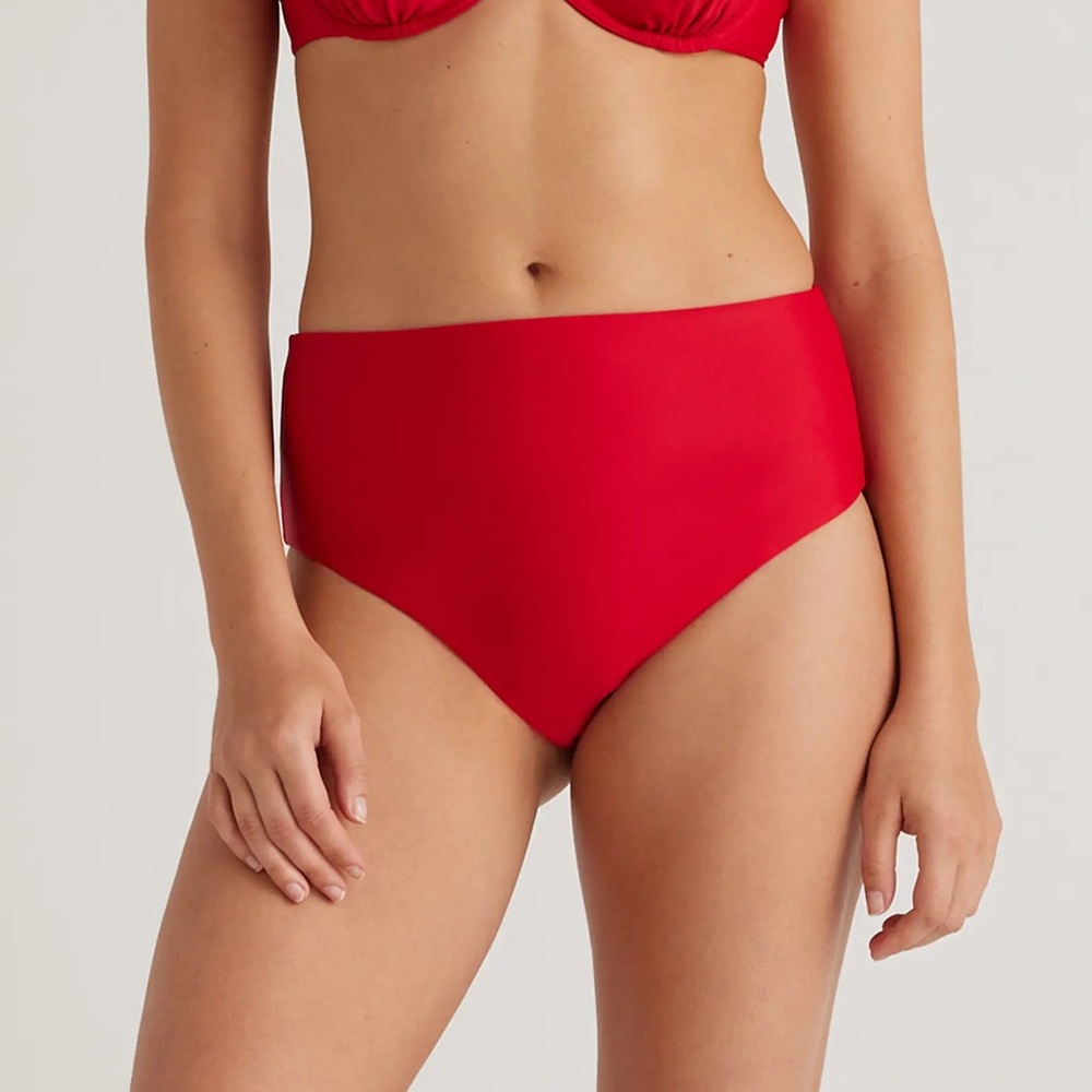 Quince Vibrant Red Bikini Bottom